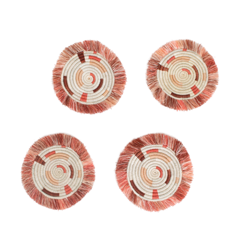 Coral Fringe Drink Coaster Gift for 2021