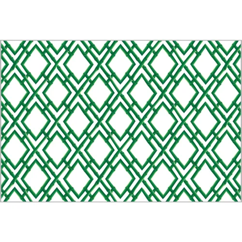 green bamboo lattice placemats