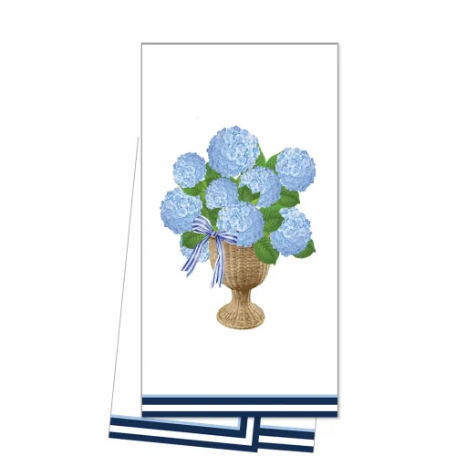 hydrangea tea towel