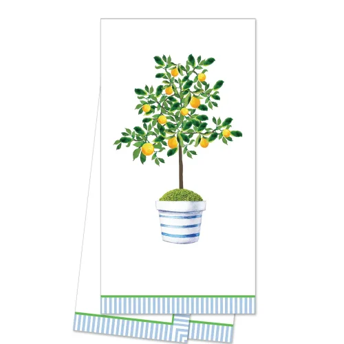 lemon tea towel kitchen towel