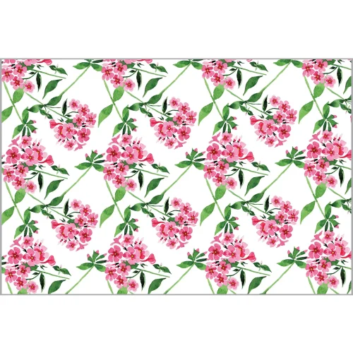 pink flower paper placements