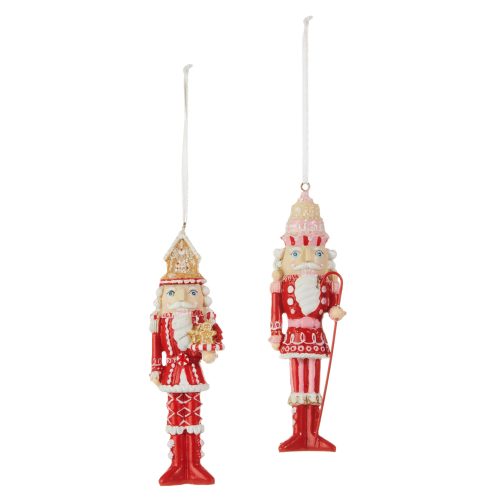 pink and red nutcracker christmas ornaments