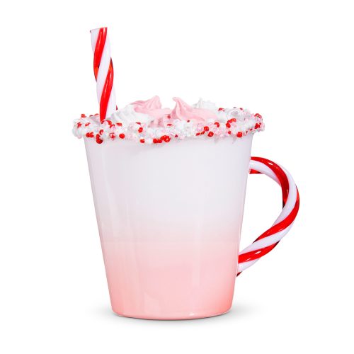 peppermint hot cocoa ornament