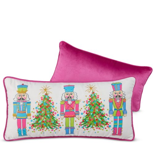 22” Pink Nutcracker Lumbar Pillow